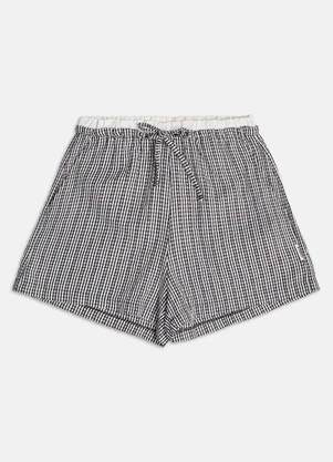 Authoria - Short de Tecido Xadrez  Cinza - AUTHORIA