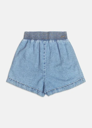 Authoria - Short Jeans com Detalhes em Foil  Azul - AUTHORIA
