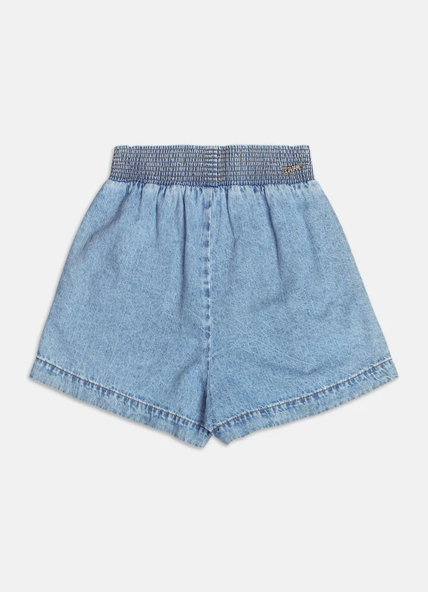 Authoria - Short Jeans com Detalhes em Foil Azul 2