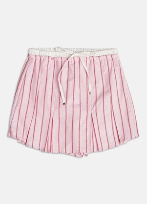 Authoria - Short Saia com Listras  Rosa - AUTHORIA