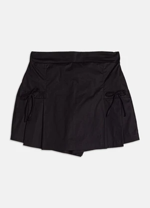 Authoria - Short Saia com Pregas  Preto - AUTHORIA