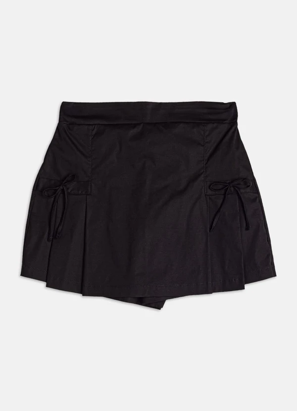 Authoria - Short Saia com Pregas Preto 1