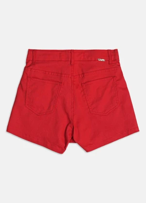 Authoria - Short Saia Denim  Vermelho - AUTHORIA