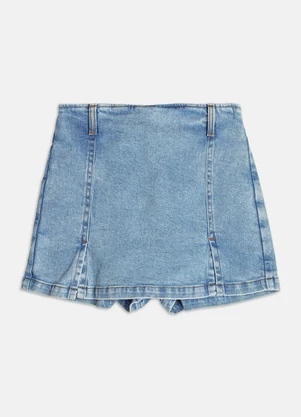 Authoria - Short Saia Jeans  Azul - AUTHORIA