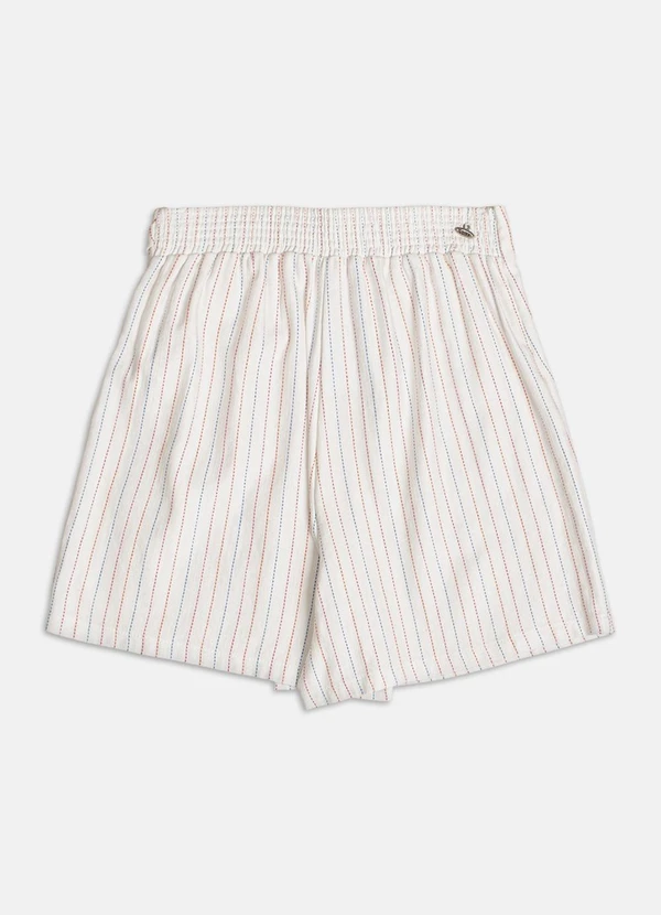 Authoria - Short Saia Listrado  Off White 2