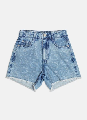 Authoria - Short Trendy com Estampa da Hello Kitty  Azul - AUTHORIA