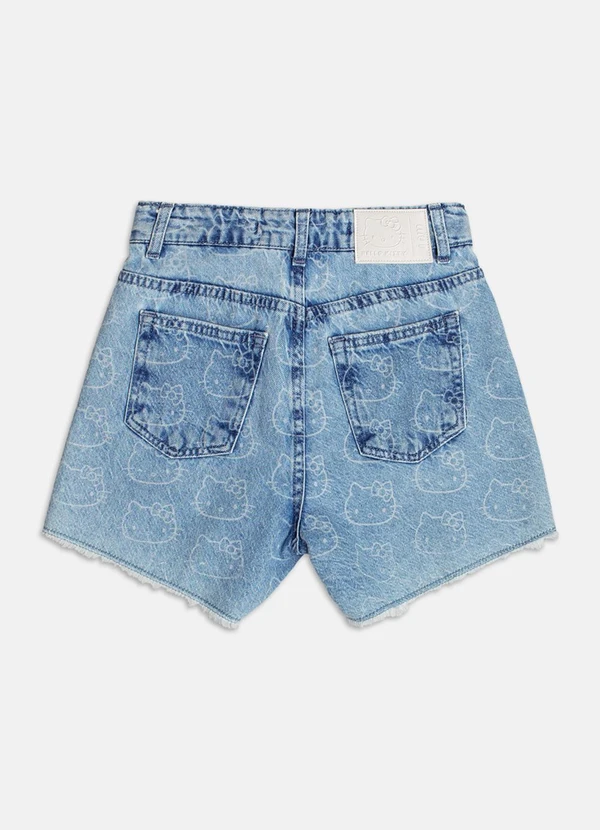 Authoria - Short Trendy com Estampa da Hello Kitty  Azul 2