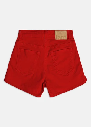 Authoria - Short Trendy de Sarja  Vermelho - AUTHORIA