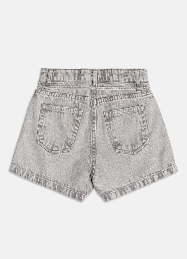 Authoria - Short Trendy Jeans com Amarração  Mescla 2