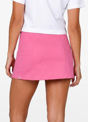 Minty - Shorts Saia Feminina Sarja Cotton Rosa - MINTY
