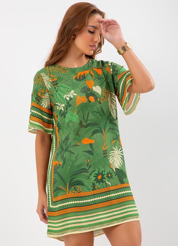 Colcci - Vestido Curto Viscose Biomas Ii Estampado