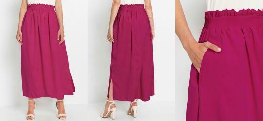 Saia Alongada com Fendas Pink