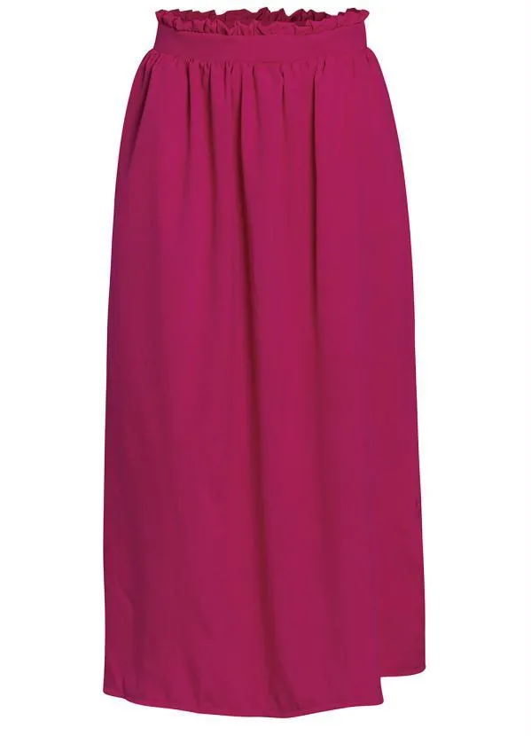 bonprix - Saia Alongada com Fendas Pink 7