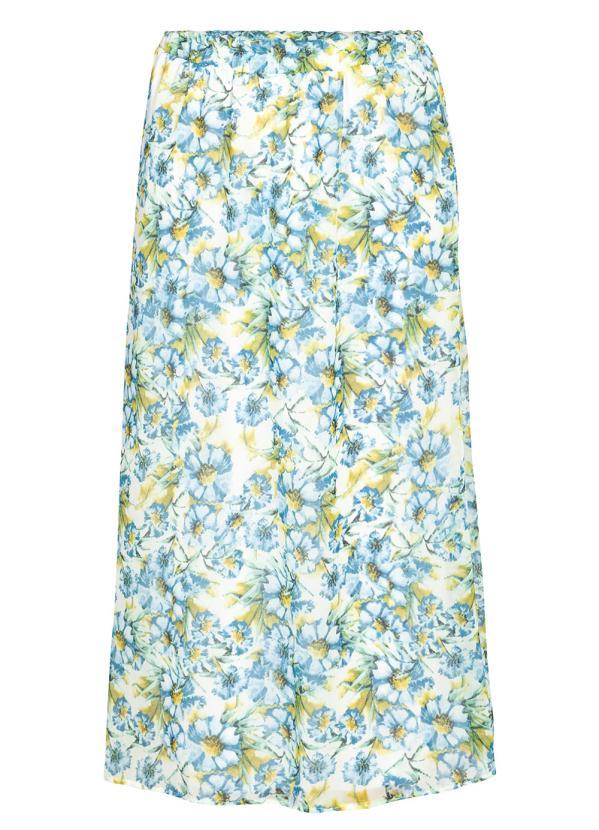 Outlet - Saia Alongada Floral Azul 6