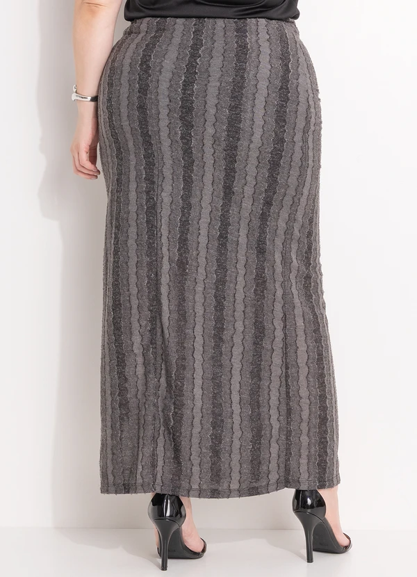 Quintess - Saia Boho Devorê em Malha com Textura 11