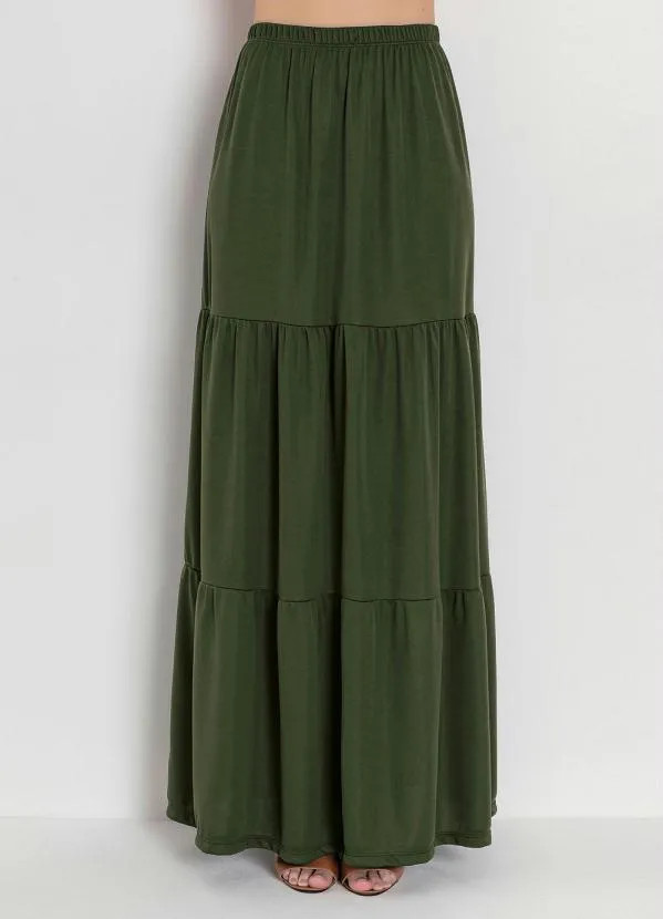 Rosalie - Saia Camadas Verde Militar