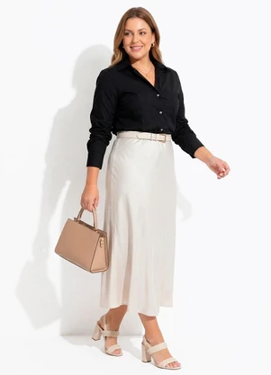 Quintess - Saia Champagne em Cetim - QUINTESS