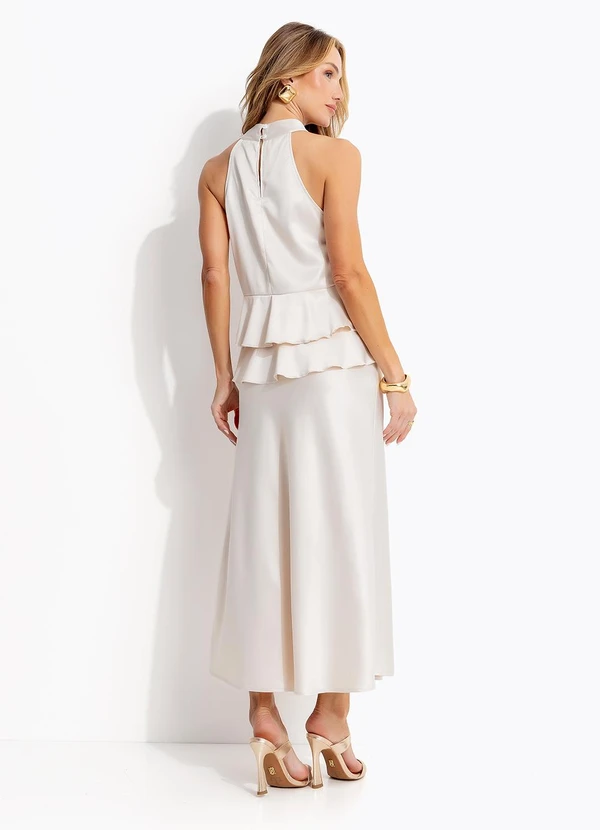 Quintess - Saia Champagne em Cetim 5