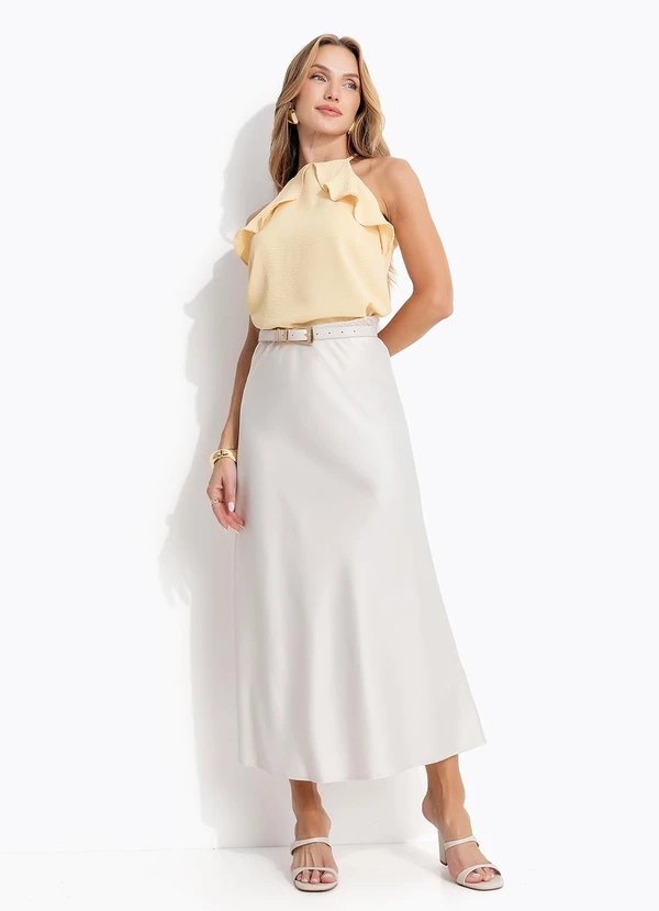 Quintess - Saia Champagne em Cetim 7