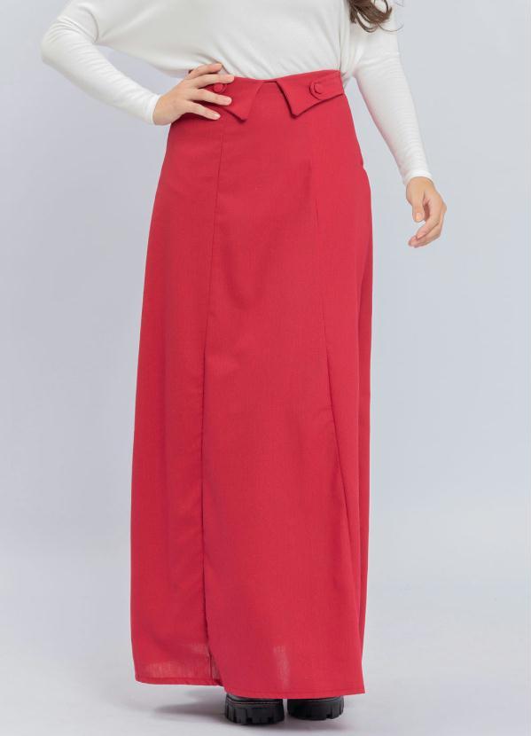 Preview - Saia de Linho Vermelho