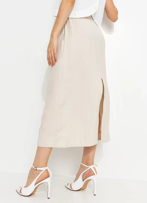 You Premium - Saia em Viscose Bege 2