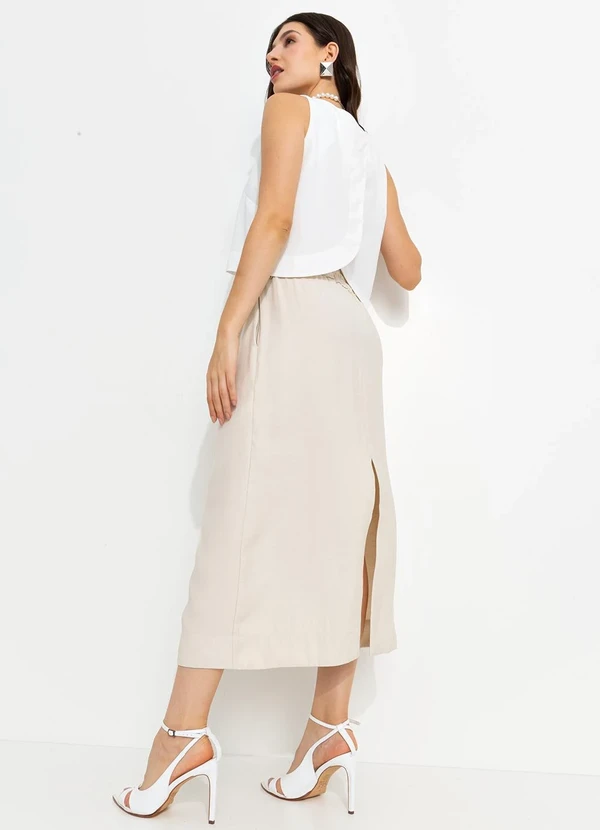 You Premium - Saia em Viscose Bege 4