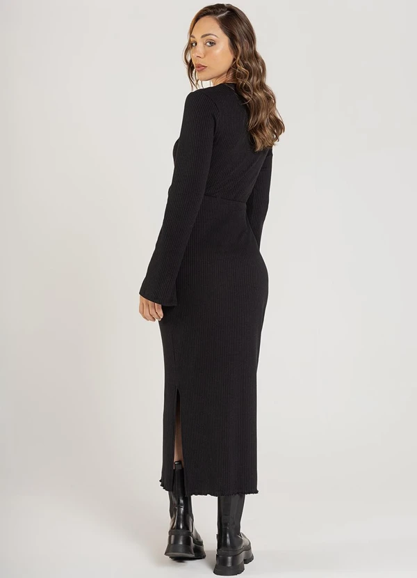 Just Basic - Saia Feminina em Ribana Canelada Preto 4