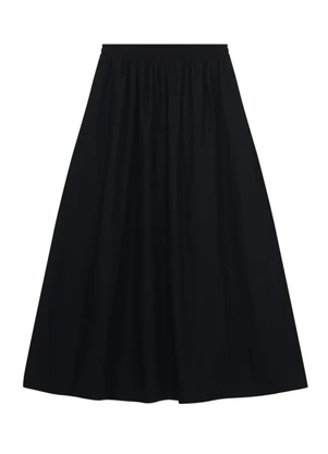 Essendi - Saia Feminina em Tricoline Preto - ESSENDI