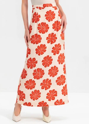 Essendi - Saia Feminina Viscose  Bege - ESSENDI