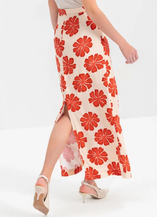 Essendi - Saia Feminina Viscose  Bege 2