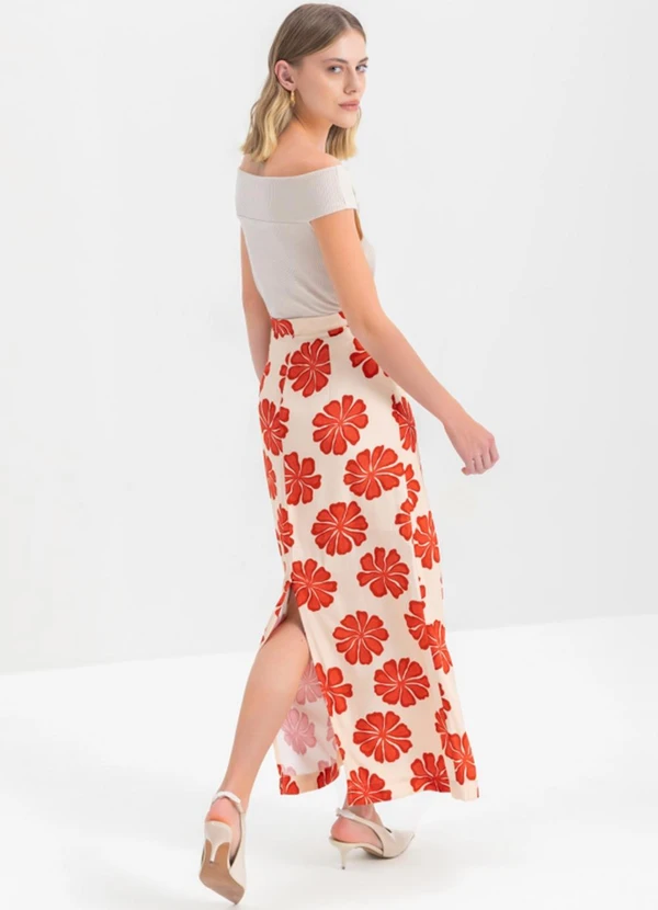 Essendi - Saia Feminina Viscose  Bege 4