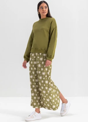 Essendi - Saia Feminina Viscose  Verde - ESSENDI