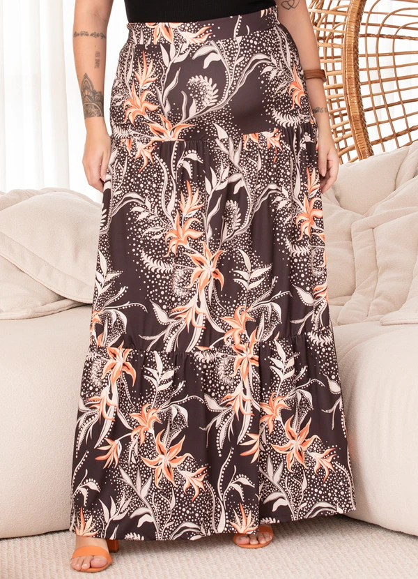 Quintess - Saia Floral Botânico em Malha Fria 4
