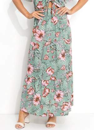 Moda Pop - Saia Floral Colorido em Malha - MODA POP