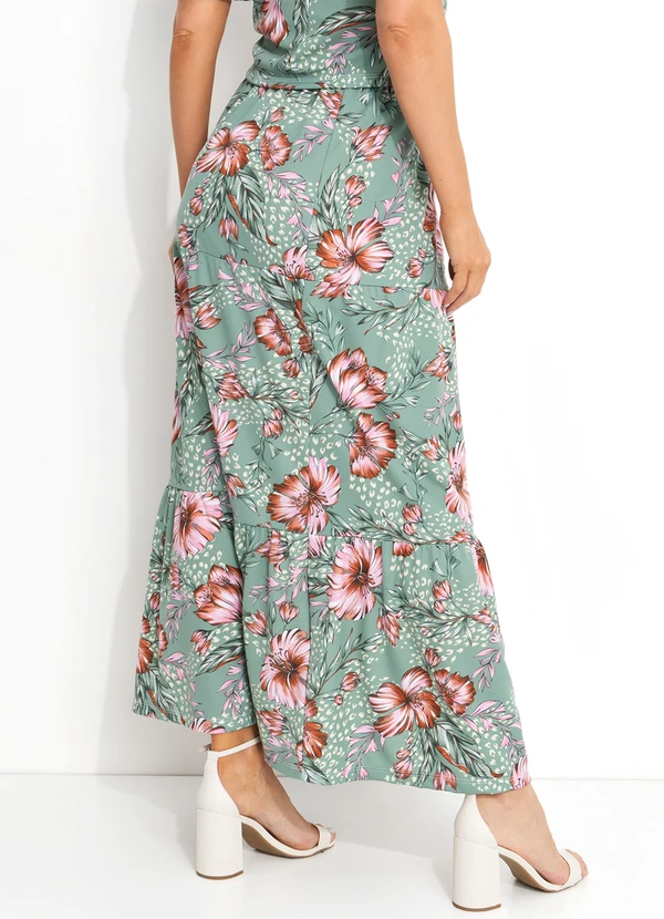 Moda Pop - Saia Floral Colorido em Malha 2