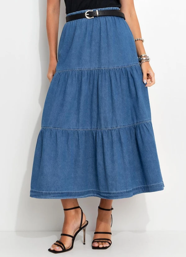 Saia Longa Body De Renda Com Saia Jeans Usar Saia Longa Saia Jeans