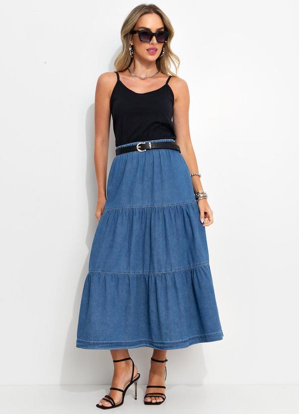 Bimini - Saia Jeans Médio em Jeans 3
