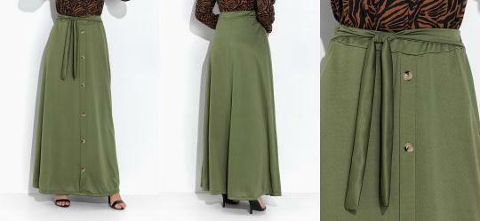 Saia Lg Verde com Boto