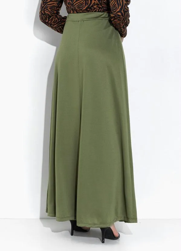 Rosalie - Saia Lg Verde com Botão 2