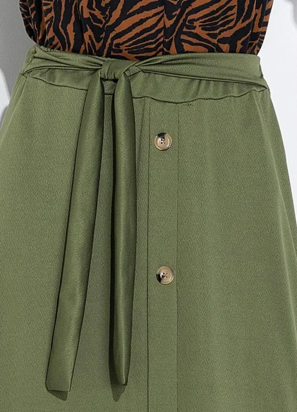 Rosalie - Saia Lg Verde com Botão 3