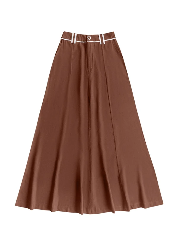 Angel - Saia Longa Alfaiataria Marrom 4