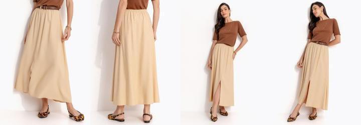 Saia Longa Amarelo Manteiga