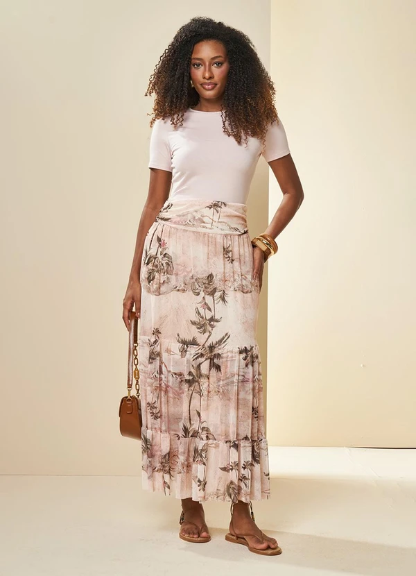 Doce Trama - Saia Longa Brisa em Tule Branco 5