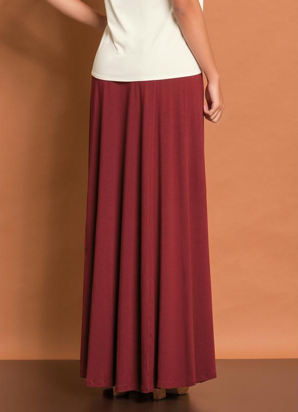 Quintess - Saia Longa Cintura Alta Bordô 2
