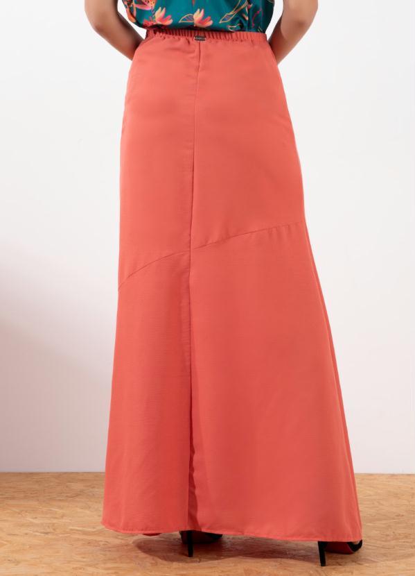 Outlet - Saia Longa Coral com Fenda 2