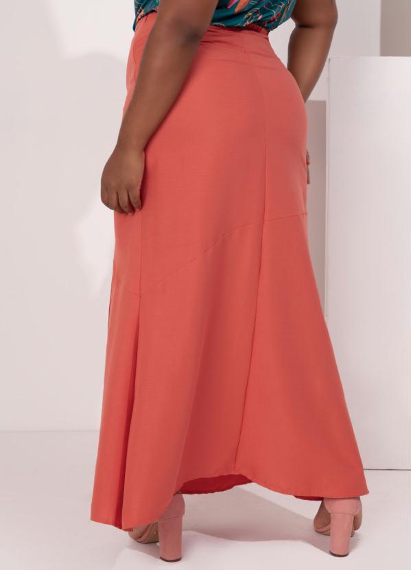 Outlet - Saia Longa Coral com Fenda 6