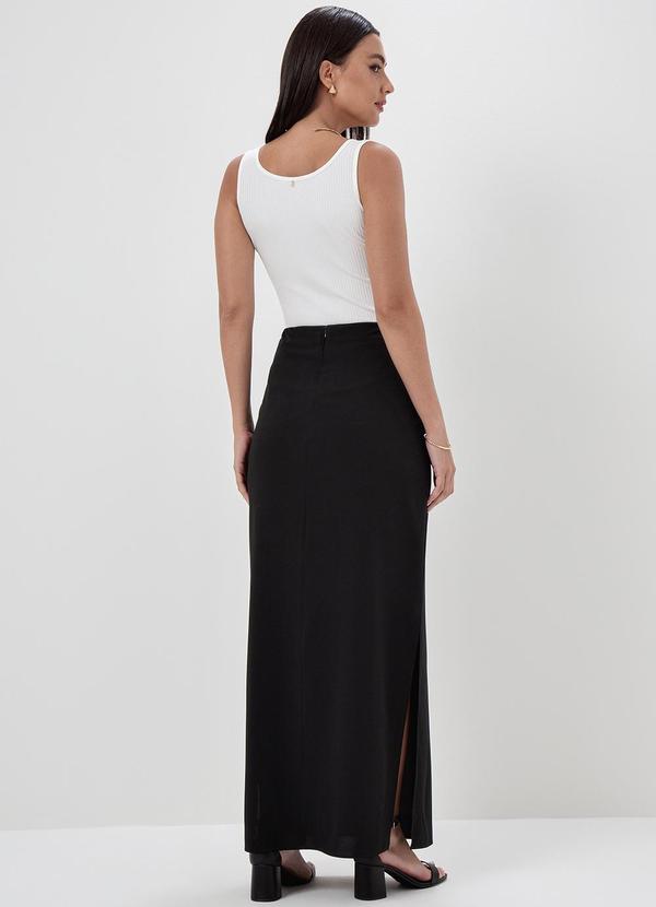 Principessa - Saia Longa em Alfaiataria Raquel Preta 4