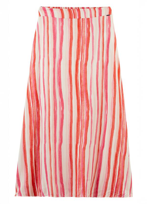 Rezzato - Saia Longa Estampada Adulto Feminino Laranja 1