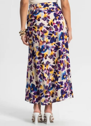 Endless - Saia Longa Estampada Roxo - ENDLESS