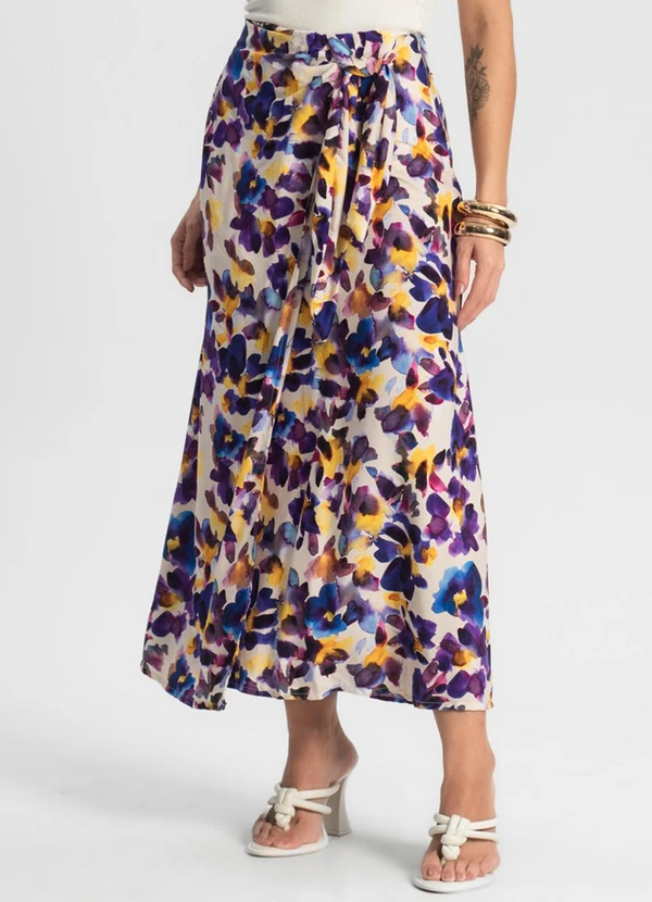 Endless - Saia Longa Estampada Roxo
